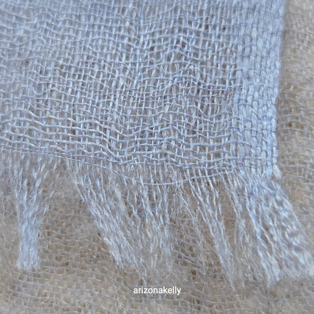 NWOT Ovcio Featherlight Cashmere Scarf Dark Blue - Picture 8 of 12